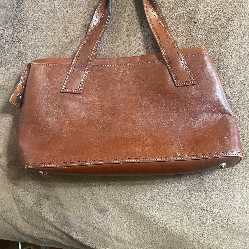 Boho fossil Brown Leather Tote Bag